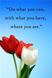 Do what you can, with what you have, where you are