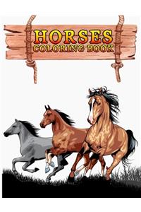 Horses Coloring Book