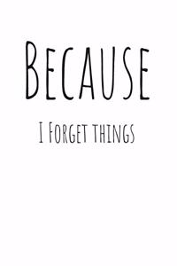 Because I Forget Things