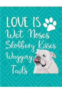 Love Is Wet Noses Slobbery Kisses Wagging Tails