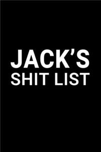 Jack's Shit List