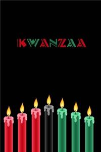 Kwanzaa: Red Green and Black Kwanzaa Notebook Journal-Wide Ruled-100 pages-6x9- Glossy Cover-