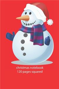 christmas notebook 120 pages squared