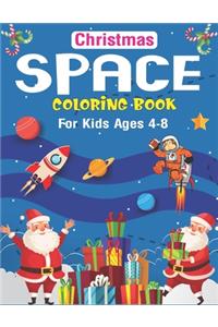 Christmas Space Coloring Book For Kids Ages
