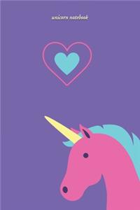 Unicorn Checkered Notebook