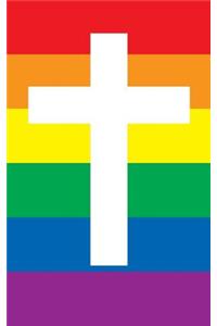 Christian Cross Rainbow Flag - Lined Notebook