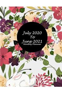 July 2020 To June 2021 Monthly Planner