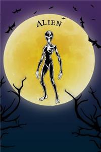 Alien Notebook Halloween Journal