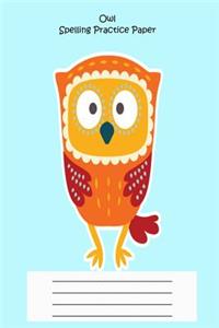 Owl Spelling Practice Paper