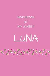 Notebook of my sweet Luna
