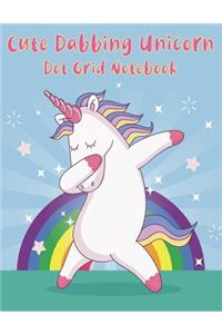Cute Dabbing Unicorn Dot Grid Notebook