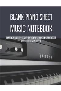 Blank Piano Sheet Music Notebook