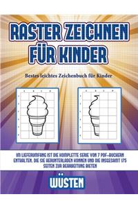 Bestes leichtes Zeichenbuch für Kinder (Raster zeichnen für Kinder - Wüsten)