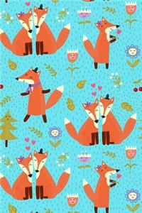 Bullet Journal Notebook Cute Foxes Pattern 3