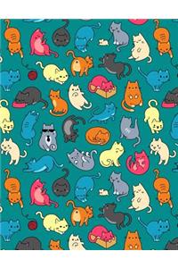 My Big Fat Journal Notebook For Cat Lovers Fun Cat Pattern 3