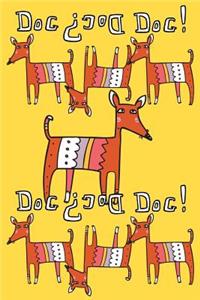 Journal Notebook For Dog Lovers, Red Dogs in a Row 1