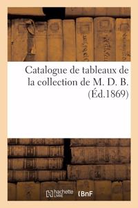 Catalogue de tableaux de la collection de M. D. B.