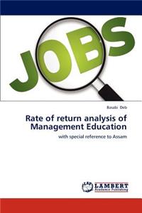 Rate of Return Analysis of Management Education