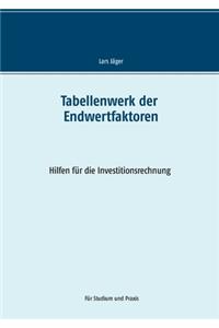 Tabellenwerk der Endwertfaktoren