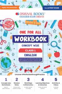 Oswaal One for All Workbook, Class-1, English