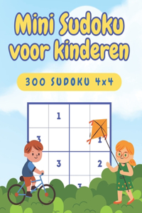 Mini Sudoku voor kinderen van 6-8 jaar, van makkelijk tot moeilijk, 4x4 raster