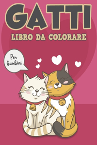 GATTI LIBRO DA COLORARE Per bambini