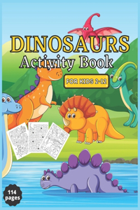 Dinosaurs Activity Book For Kids 2-12