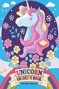 UNICORN COLORING BOOK For Kids Ages 3-8