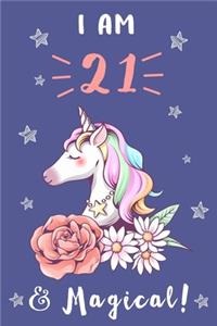 Unicorn Journal I am 21 & Magical
