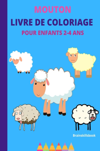 Mouton Livre de Coloriage Pour Enfants 2-4 ANS