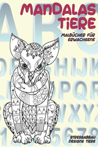 Malbücher für Erwachsene - Stressabbau Designs Tiere - Mandalas Tiere