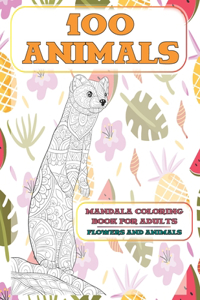 Mandala Coloring Book for Adults Flowers and Animals - 100 Animals