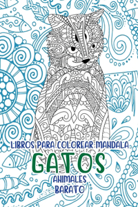 Libros para colorear Mandala - Barato - Animales - Gatos