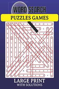 Word Search Puzzles Game Large Print with Solutions