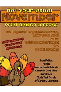 Not Your Usual November Print and Go Lessons