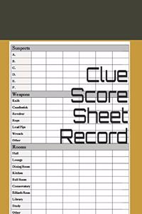 Clue Score Sheet Record