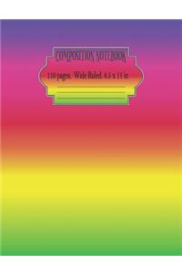 Composition Notebook Wide Ruled 8.5 x 11 in 110 Pages
