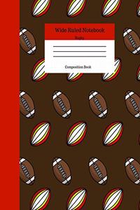 Wide Ruled Notebook Rugby Composition Book