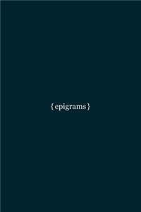 Poetic Form (Epigrams) Notebook