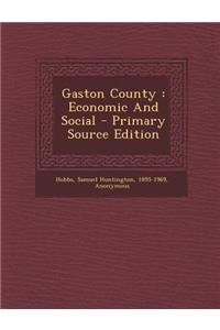 Gaston County: Economic and Social
