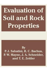 Evaluation of Soil and Rock Properties