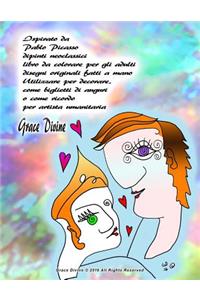 Ispirato da Pablo Picasso dipinti neoclassici libro da colorare per gli adulti disegni originali fatti a mano Utilizzare per decorare, come biglietti di auguri o come ricordo per artista umanitaria Grace Divine