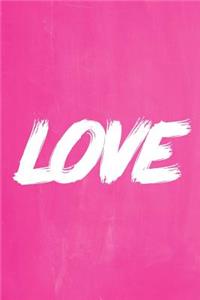 Pastel Chalkboard Journal - LOVE (Pink)