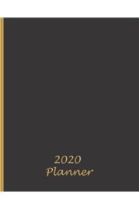 2020 Planner: Large Simple monthly organizer and weekly agenda with a bucket list sheet, bill reminders, habit tracking pages.