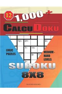 1,000 + Calcudoku sudoku 8x8
