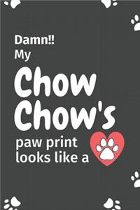 Damn!! my Chow Chow's paw print looks like a