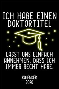 Kalender 2020 Ich habe immer Recht Doktortitel
