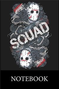 Halloween Squad Notebook: Blank and Lined Paper Notebook for School Planner Diary Writing Notes, Taking Notes, Recipes, Sketching, Writing, Organizing, Christmas Halloween Gi