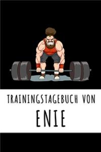 Trainingstagebuch von Enie: Personalisierter Tagesplaner für dein Fitness- und Krafttraining im Fitnessstudio oder Zuhause