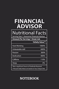 Nutritional Facts Financial Advisor Awesome Notebook